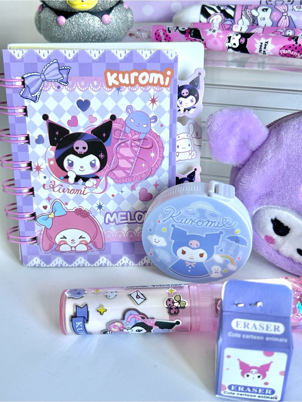 💜(KUR355) Kuromi Adorable 13-Piece Mini Fun Bundle! - Picture 3 of 8